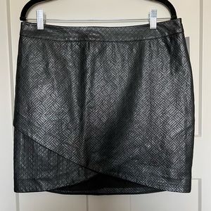NWT faux black mini skirt